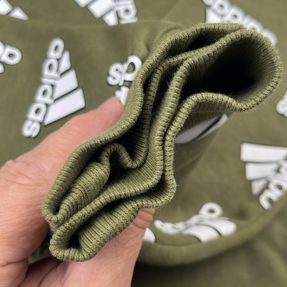 Adidas Men’s Green With White Logo Pullover Hoodie Size Medium Pre Owned - Picture 7 of 10